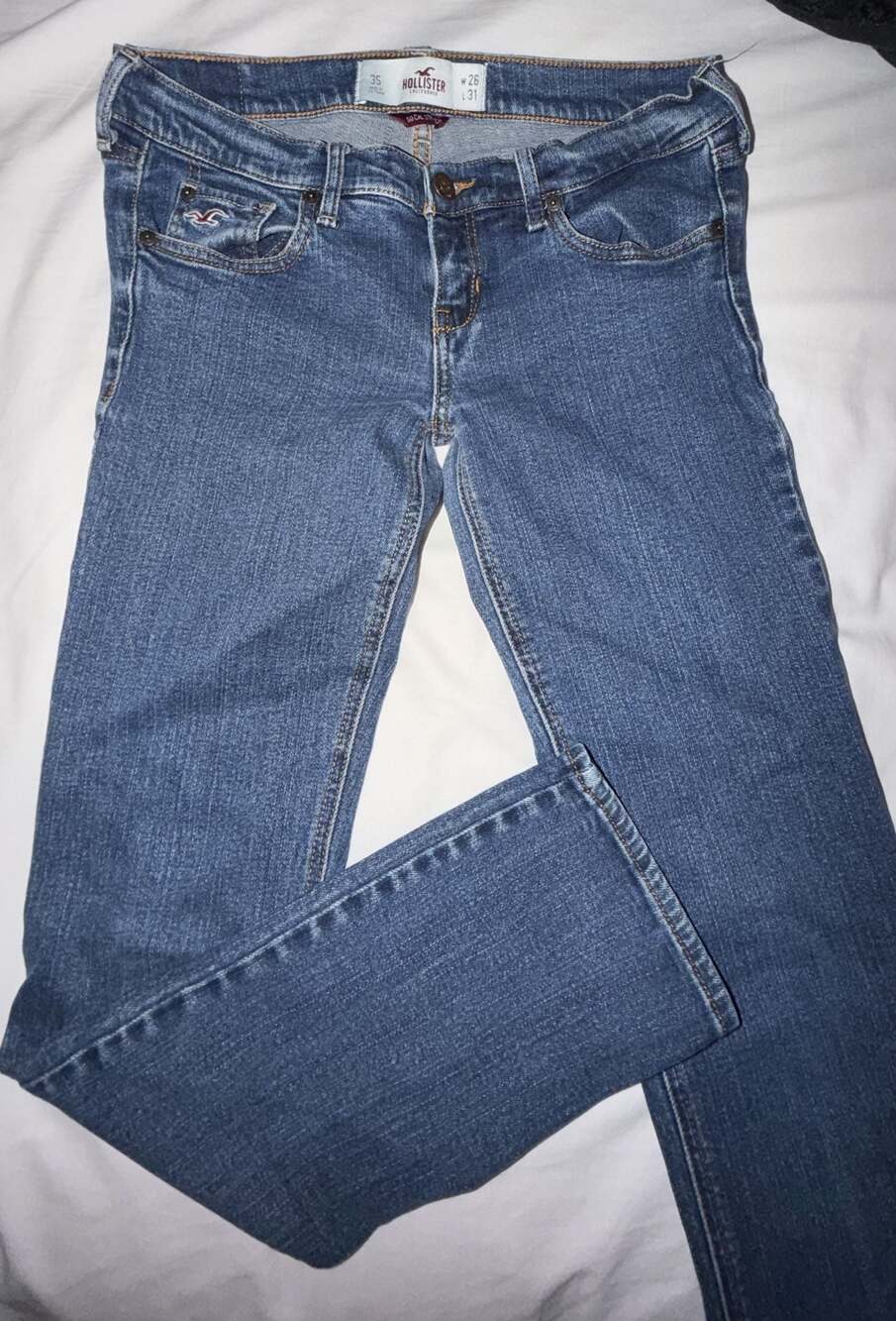 Hollister SoCal Stretch Blue Denim Jeans Size 3S / W26 L31